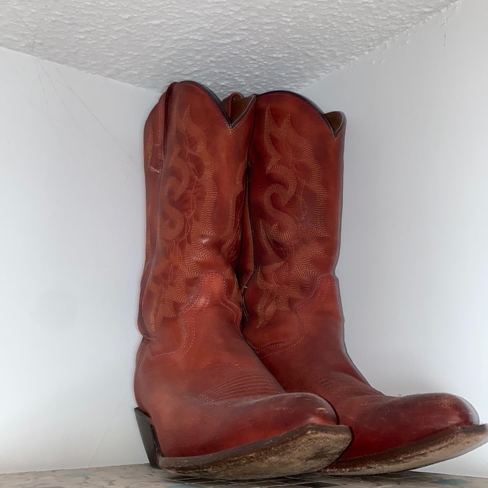 Dan post dark reddish 9.5 cowboy boots